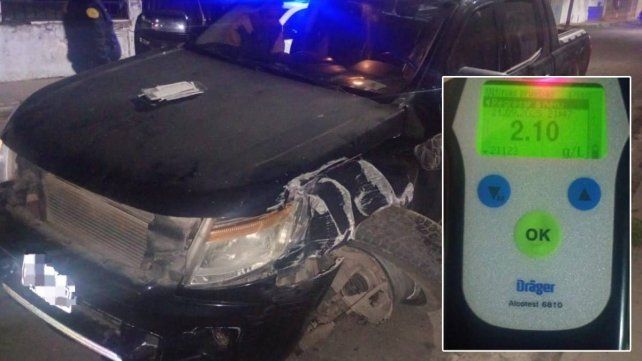 Victoria: un conductor chocó y le detectaron más de 2 gramos de alcohol en sangre