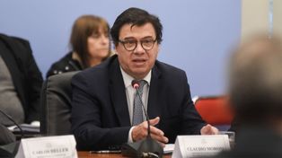 El ministro de Trabajo, Claudio Moroni, durante su exposición en Diputados.
