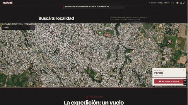 Un argentino creó un simulador de vuelo y ya documentó 121 localidades de Entre Ríos