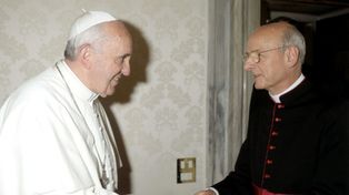 El Papa y el Prelado Fernándo Ocariz, quien no fue designado obispo.