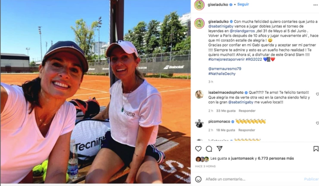 Gago formalizó el romance con la ex amiga de Dulko, y la tenista mostró su felicidad