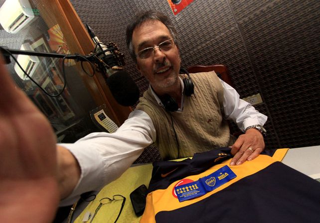 En el estudio de Radio La Voz