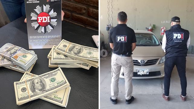 Secuestraron un auto y 90.300 dólares de un millonario robo ocurrido en Esperanza a principio de mes