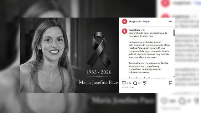 Murió María Josefina Pace, ex camarista laboral de Concordia