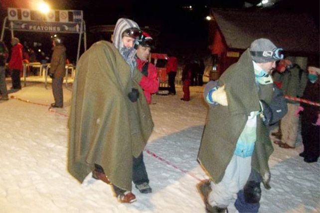 Chubut: estuvieron cuatro horas varados en la aerosilla con 8 grados bajo cero