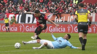 Tremendo el Pitbull Fernández para salvar lo que era una segura caída de Newells ante Belgrano.