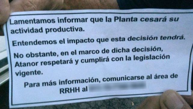 Despidieron 180 obreros de Atanor y suspendieron 600 de Volkswagen