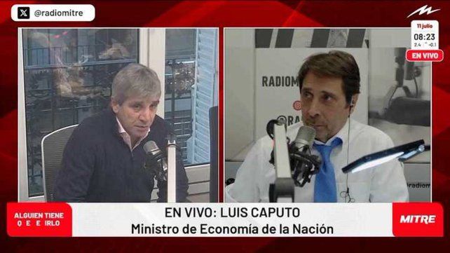 Luis Caputo en vivo junto a Eduardo Feinmann