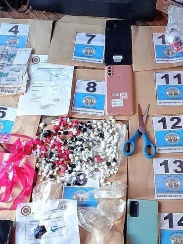 Paraná: cuatro detenidos y 263 envoltorios de cocaína secuestrados en tres allanamientos