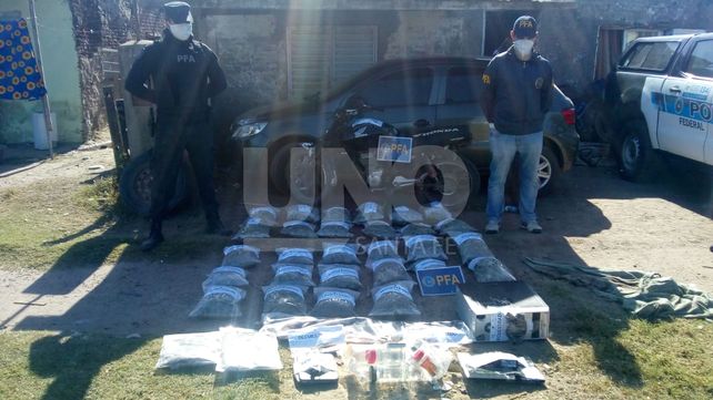 Marihuana: presos por cultivo y venta con secuestro de armas