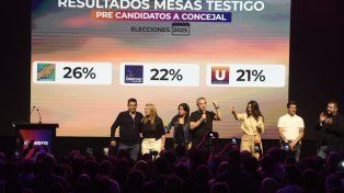 Pablo Javkin junto a los postulantes de Unidos para el Concejo&nbsp;