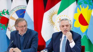 Diálogo. Bahillo junto al presidente Fernández en el cierre del 45° Consejo Federal Agropecuario.