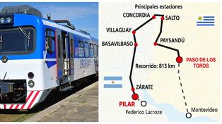 Ma&ntilde;ana parte el primer tren a Uruguay, que saldr&aacute; todos los viernes y regresar&aacute; los martes