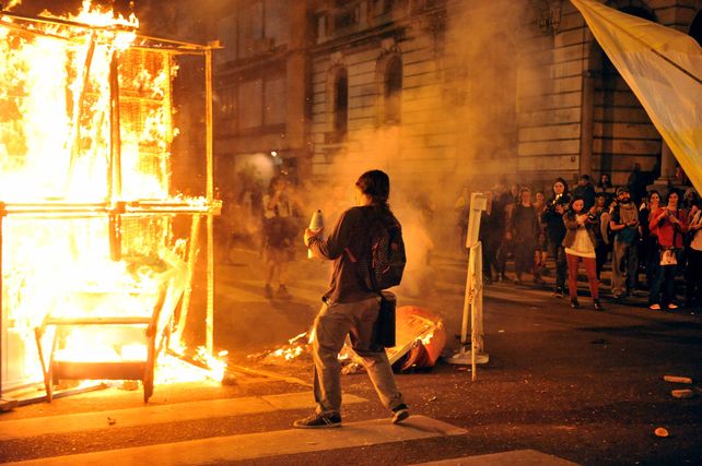 Los incidentes se produjeron cerca de la Catedral.