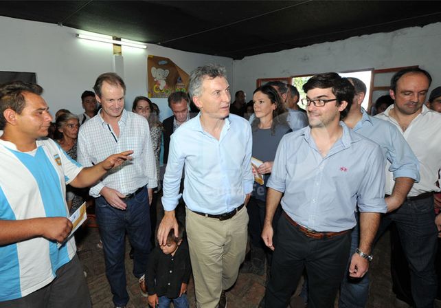 En La Paz. Macri y los funcionarios