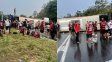 Tres hinchas de Flamengo graves al volcar un micro que los llevaba a ver la revancha con Racing