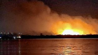 Paraná: el fuego afectó gran parte de la Isla Puente