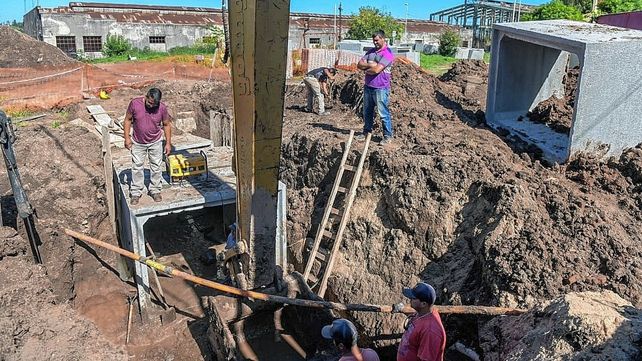 Trabajan en una obra complementaria del ensanche de Racedo