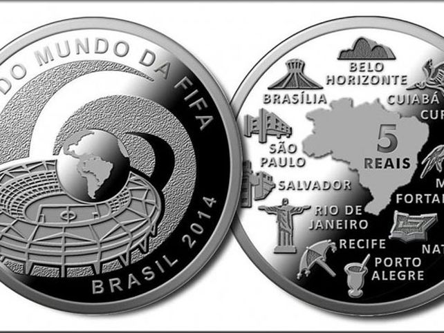 Brasil agota en un día monedas conmemorativas del Mundial