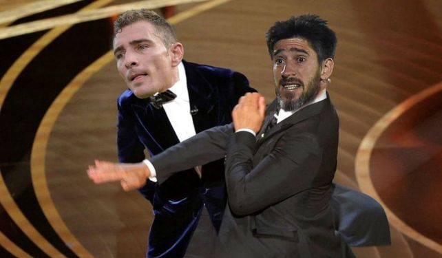 El meme con las caras de Pablo Pérez y Marco Ruben.