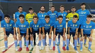 El equipo de Regatas Rosario, que se coronó en el Regional Federal de futsal.