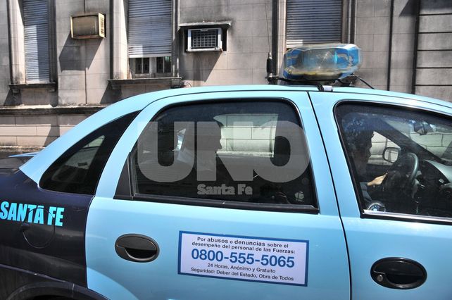 En un patrullero. Rossini fue detenido por orden de la justicia federal.&nbsp;