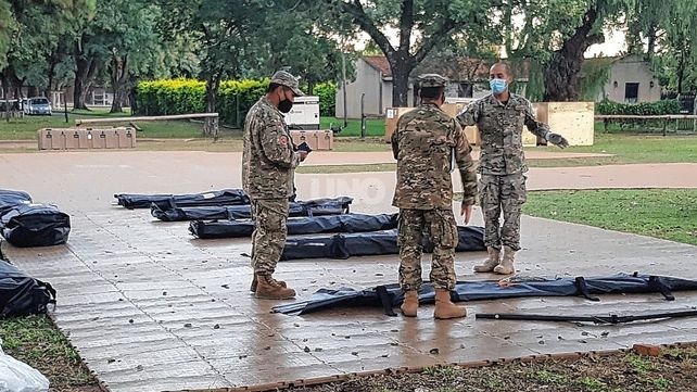 Preocupación de padres por el armado del hospital de campaña en el predio del Liceo Militar General Belgrano.&nbsp;