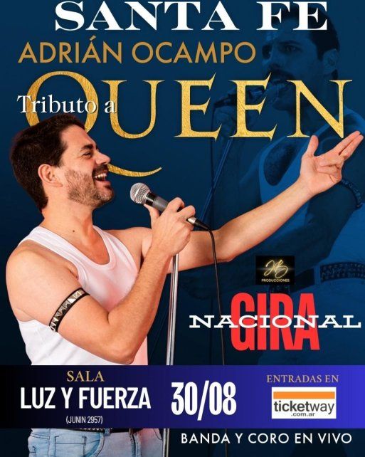 Llega un nuevo tributo a Queen en Santa Fe