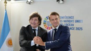 Javier Milei se reunió con Emmanuel Macron en Francia en un encuentro de la ONU