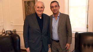 En diciembre de 2019, Javkin recibió a Cavallero en el Palacio de los Leones.