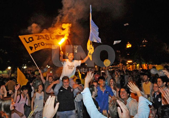 Santa Fe festejó el triunfo de Macri