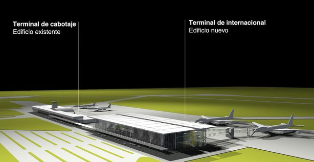 otra cara. Se conocieron las primeras imágenes de la fisonomía que tendrá la nueva aeroestación de Fisherton.