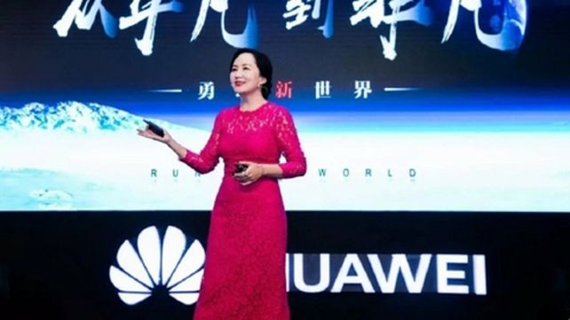Figura. Meng Wanzhou durante una presentación de productos de Huawei. Su arresto indignó a China.