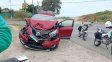 Paraná: un choque dejó un auto con daños severos