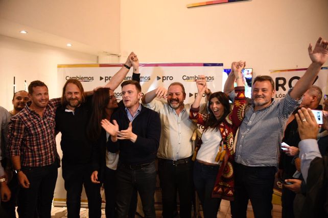 López Molina celebró el triunfo en Rosario en el local del PRO de Maipú y San Lonrezo.&nbsp;