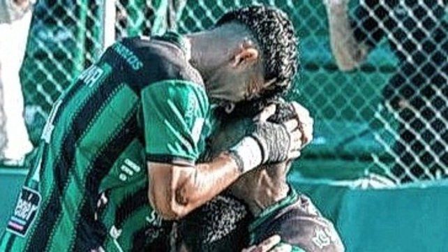 El festejo de los jugadores de San Martín.