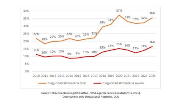 Más de 4 millones de chicos no tuvieron garantizada la alimentación durante 2024
