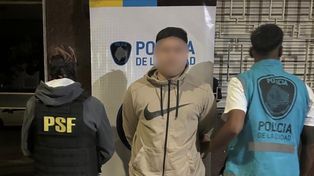 Jonita Riquelme, al ser capturado en la madrugada del sábado.&nbsp;