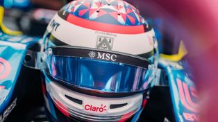 Franco Colapinto, en el cockpit del Alpine. El GP de Singapur, 18ª cita de la Fórmula 1 2025 se corre en la noche de Marina Bay, a las 9 del domingo.
