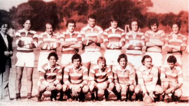 En Old Resian, Stancanelli es el primero, arriba, desde la derecha. El tercero es De Sanctis.