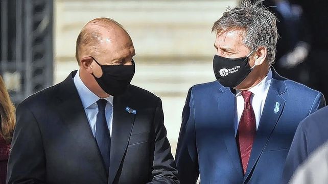 El gobernador Omar Perotti y el intendente Emilio Jatón&nbsp;