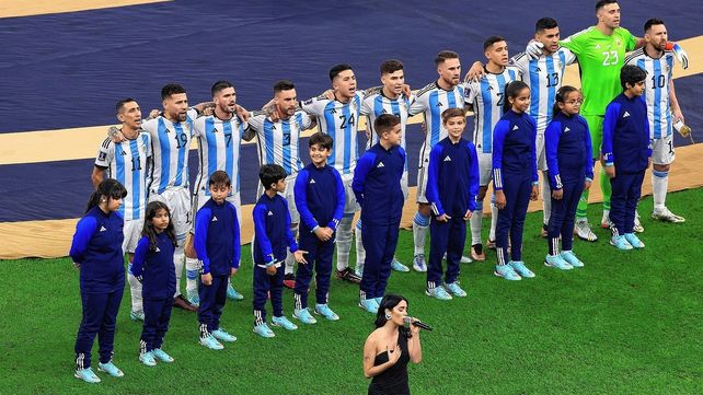 Así sonó el himno de Argentina en la final del Mundial