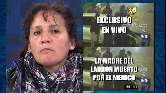 La madre del ladrón que mató el médico: No lo perdono porque a mi hijo lo fusiló La madre del ladrón que mató el médico: No lo perdono porque a mi hijo lo fusiló