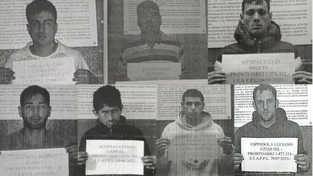 Los reclusos que se escaparon de la comisaría 24ª.&nbsp;
