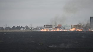 Incendio en pastizales. Durante el fin de semana hubo casi un foco por hora en la provincia de Santa Fe.&nbsp;