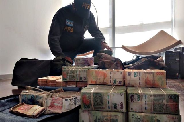 Parte del dinero secuestrado por la Policía Federal en octubre de 2021