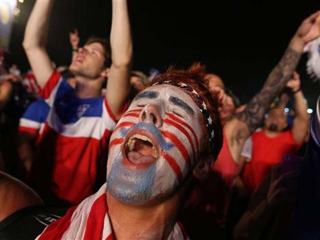 Los hinchas de Estados Unidos, como locos en Brasil