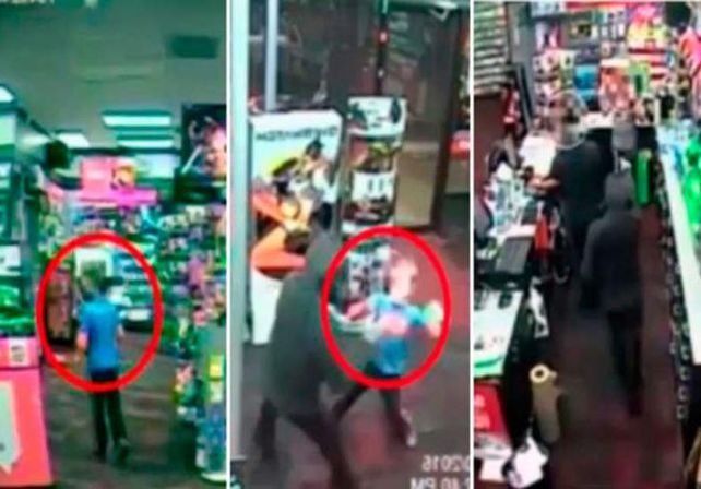 Un nene golpea a ladrón para evitar que robe el local de su familia