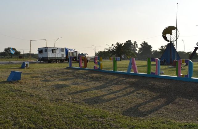 El ingreso a la ciudad del noroeste santafesino.&nbsp;