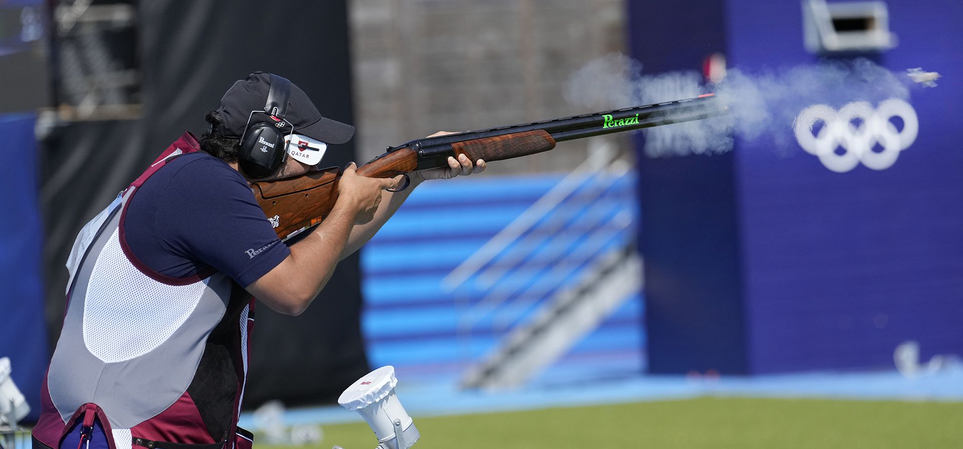 Saeed Abusharib de Qatar realiza un lanzamiento durante la ronda de clasificación de Trap masculino, en Chateauroux, Francia, en los Juegos Olímpicos de Verano de 2024, el lunes 29 de julio de 2024. (Foto AP/Manish Swarup) Saeed Abusharib de Qatar realiza un lanzamiento durante la ronda de clasificación de Trap masculino, en Chateauroux, Francia, en los Juegos Olímpicos de Verano de 2024, el lunes 29 de julio de 2024. (Foto AP/Manish Swarup)